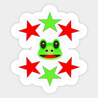 frog with star Sticker